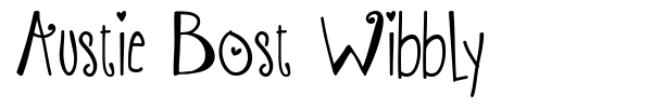 Austie Bost Wibbly font preview
